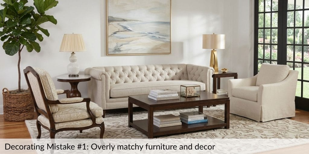 Tacky decor with overly matching furniture