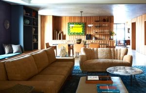 Uniquely personalized living room by Decorilla designer, Jonathan K.
