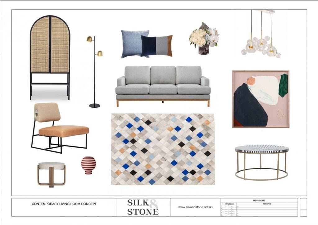 Image Credit Silk & Stone, online interior design services in Australia