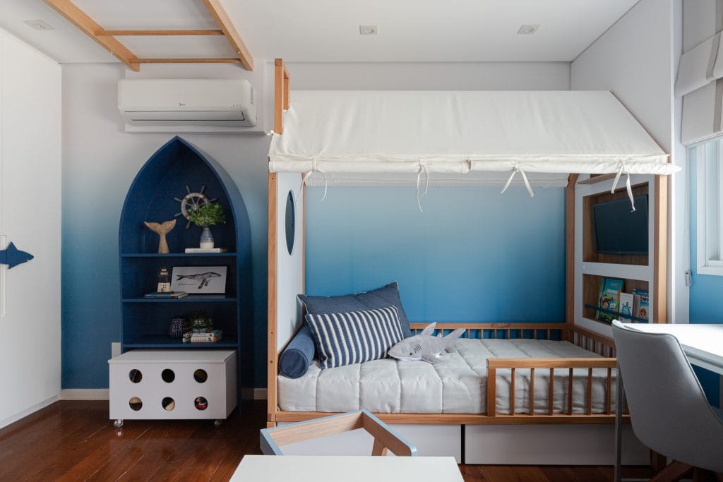 Toddler room with an ombre accent design by Decorilla designer, Barbara C.