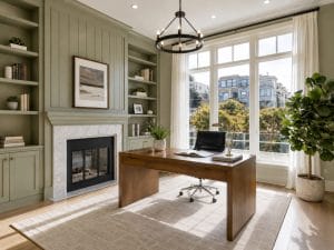 Modern home office design by Decorilla