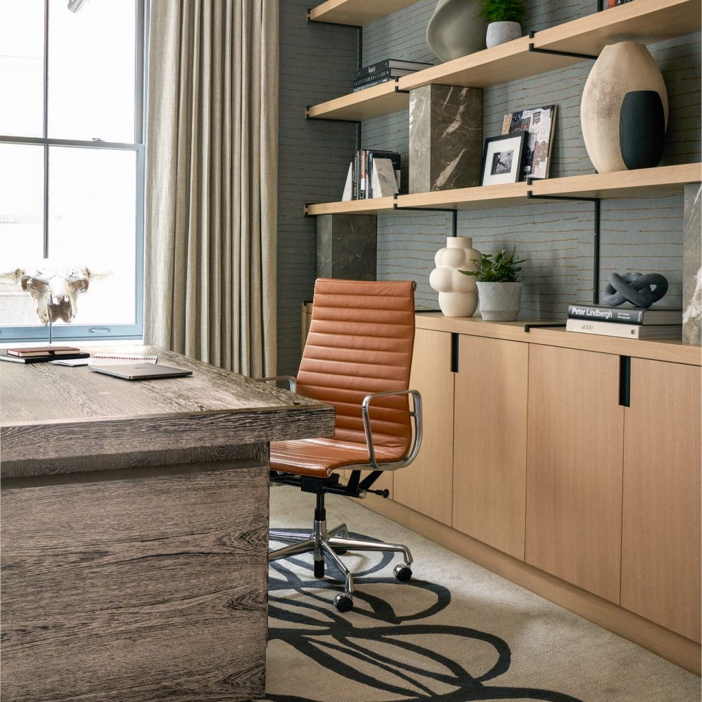 Modern home office design by Decorilla designer, Teresa W.