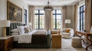 Modern vintage bedroom design by Decorilla