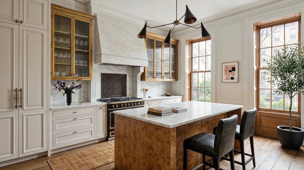 Hew Heritage kitchen design trend 2027 in a stylish layout by Decorilla