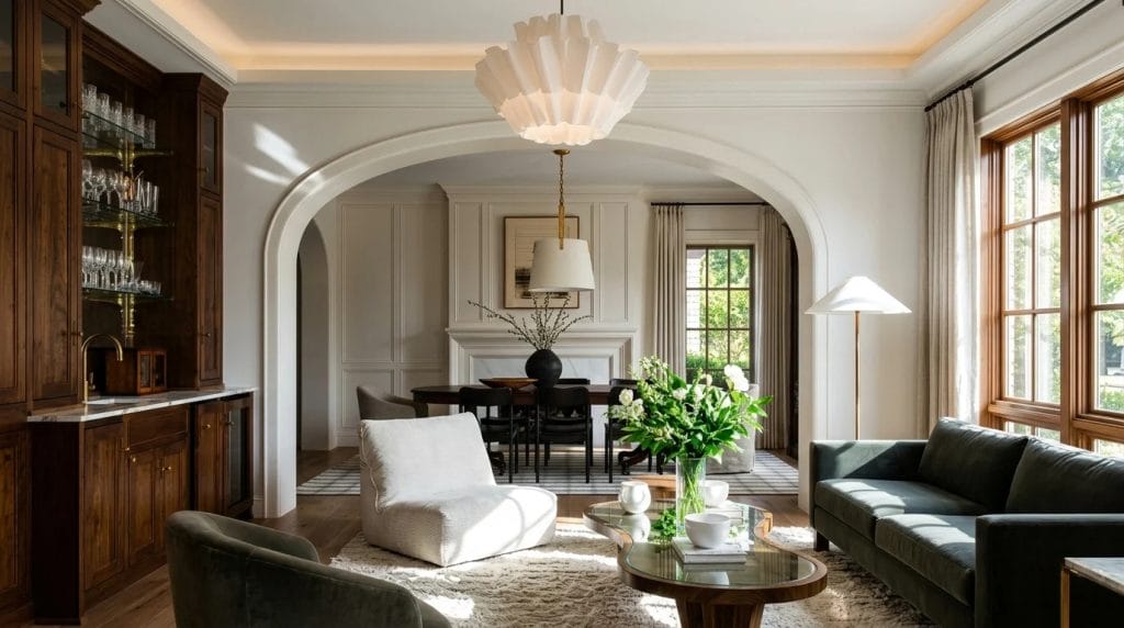 Living room with arches and tension, by Decorilla