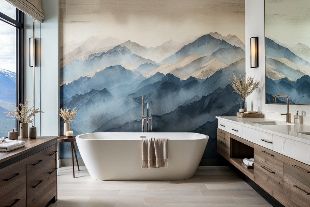 Wellness-oriented bathroom interior design by Decorilla