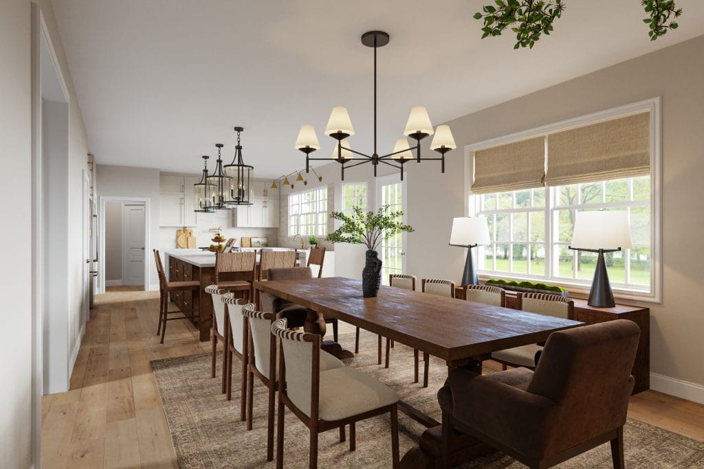 Closed concept kitchens with a dining space by Decorilla