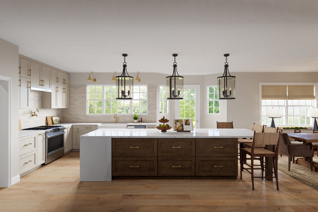 The client's creative ideas for closed kitchens realized by Decorilla