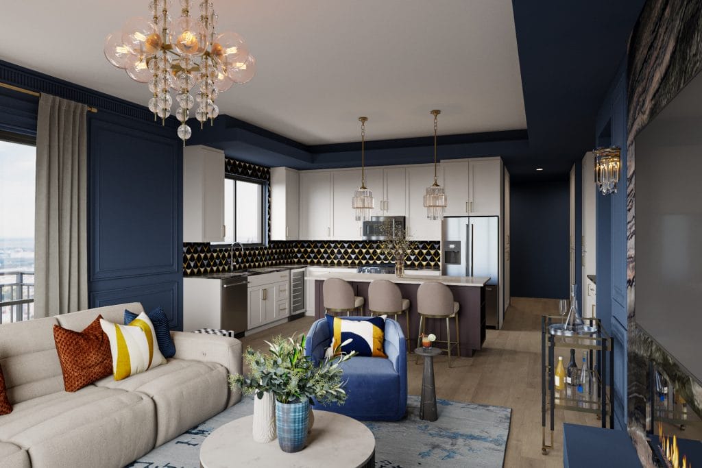 Great Gatsby interior design inspired a kitchen by Decorilla