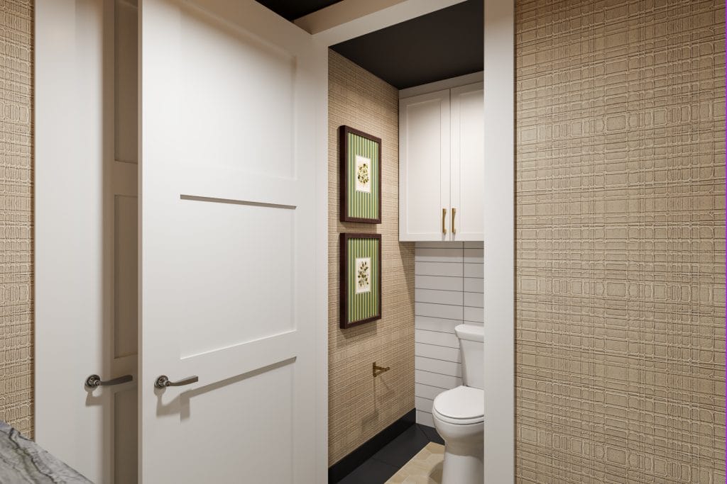 Modern half-bath by Decorilla