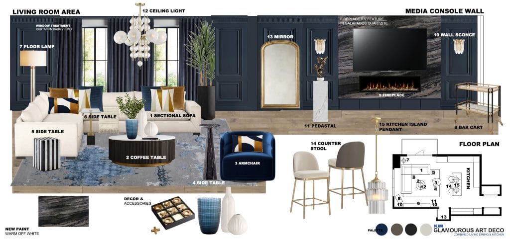 Preliminary proposal by Decorilla designer, Ibrahim H.