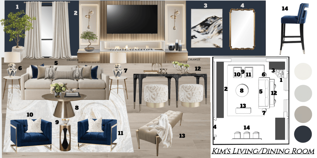 Preliminary proposal by Decorilla designer, Kamila A.